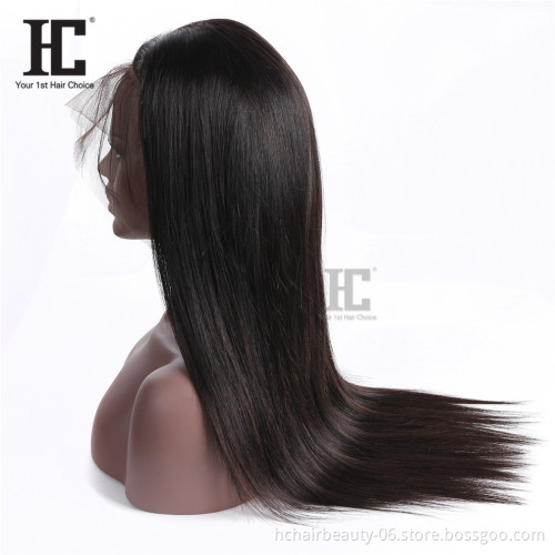 High Quality Human Hair Wigs 360 lace front Wig Brazilian Human Hair Cuticle Aligned Baby Hair Straight 360Lace Frontal Wig